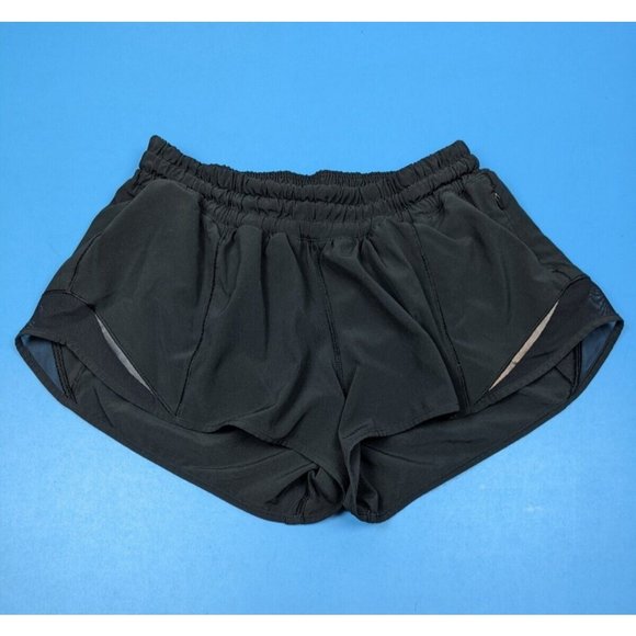 lululemon athletica Pants - Lululemon Womens Hotty Hot Shorts 2.5" Black Lined Athletic Size 6